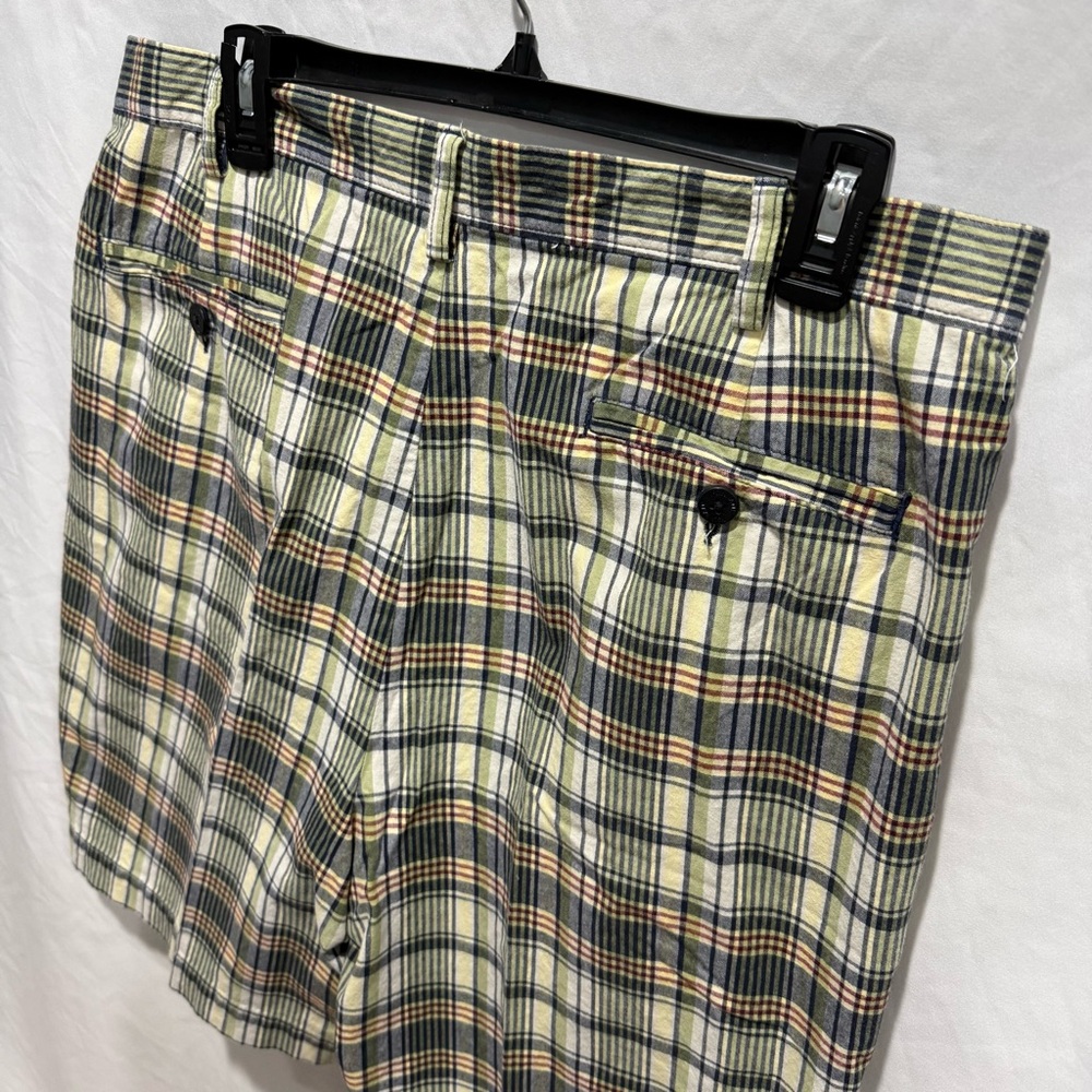 Jos A Bank Mens Shorts Size 36 Plaid Flat Front Tailored Casual Ivy Event Golf - Picture 9 of 14